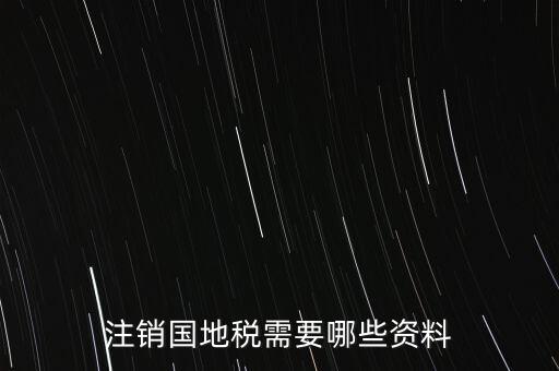 注銷國地稅需要哪些資料