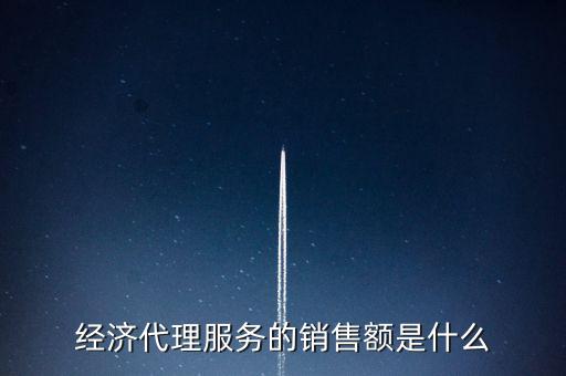 經(jīng)濟(jì)代理服務(wù)的銷(xiāo)售額是什么