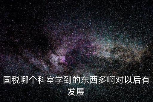 國稅哪個科室學到的東西多啊對以后有發(fā)展