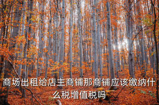 租用商鋪需要交什么稅，我租個(gè)門市都需交什么稅