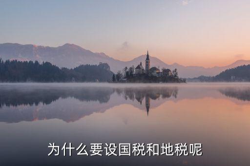為什么要設國稅和地稅呢