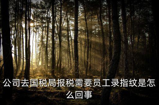 稅務(wù)局采集指紋干什么，指紋采集器是干什么用的