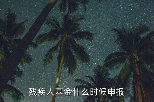 殘疾人基金什么時(shí)候申報(bào)