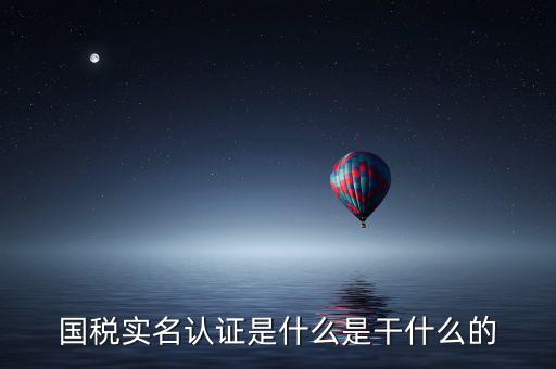 國(guó)稅實(shí)名認(rèn)證是什么是干什么的