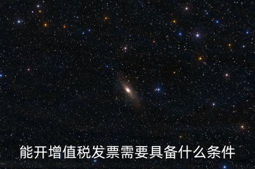 能開(kāi)增值稅發(fā)票需要具備什么條件