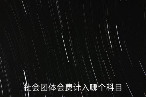 社會團體會費計入哪個科目