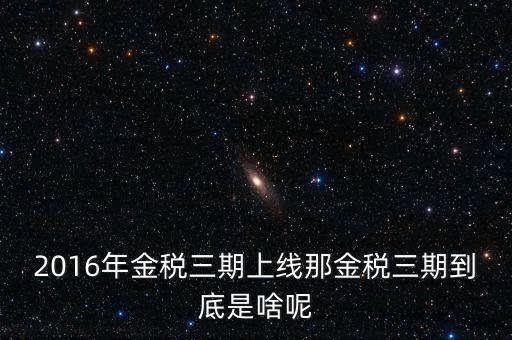 金稅三期登錄密碼是什么，金稅三期是什么意思