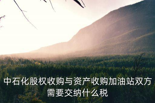 資產(chǎn)收購(gòu)要交什么稅，中石化股權(quán)收購(gòu)與資產(chǎn)收購(gòu)加油站雙方需要交納什么稅