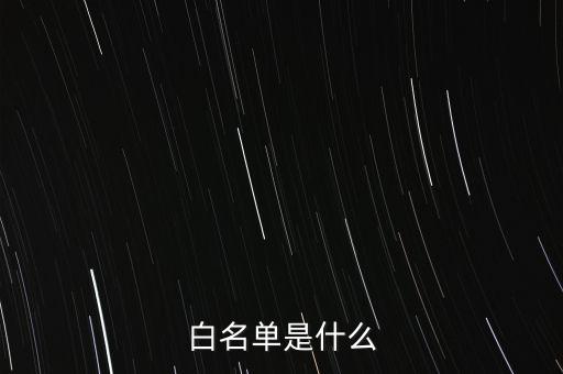 白名單是什么