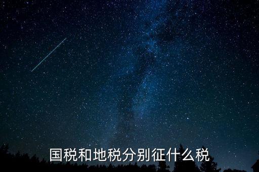 國(guó)稅地稅分別報(bào)什么稅，國(guó)稅和地稅局分別要交哪些稅和報(bào)表