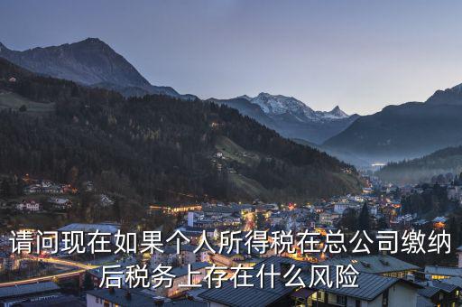 個人所得稅有什么風(fēng)險，個人所得稅繳納風(fēng)險有哪些