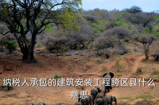 納稅人跨縣 市 區(qū) 是指什么，納稅人承包的建筑安裝工程跨區(qū)縣什么意思