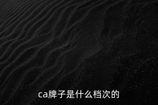 ca棒是什么牌子，ca是什么牌子全稱是什么
