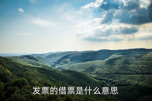 借發(fā)票是什么，可以借發(fā)票開嗎