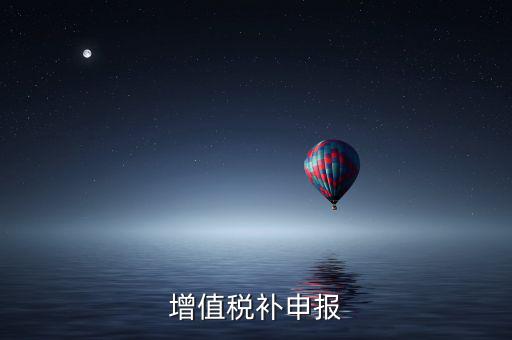 增值稅補(bǔ)申報