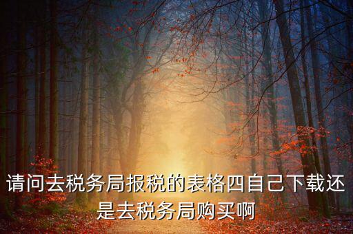 請(qǐng)問去稅務(wù)局報(bào)稅的表格四自己下載還是去稅務(wù)局購買啊