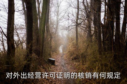 外經(jīng)證核銷包括什么，對(duì)外出經(jīng)營(yíng)許可證明的核銷有何規(guī)定