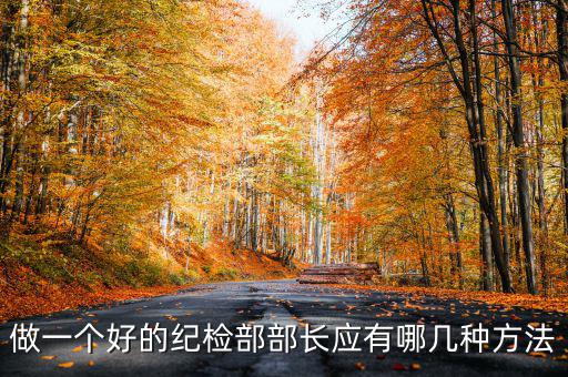 做一個(gè)好的紀(jì)檢部部長應(yīng)有哪幾種方法