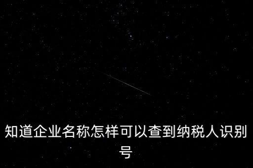 如何查詢一個(gè)公司的納稅人識(shí)別號(hào)，知道納稅人識(shí)別號(hào)怎么查單位