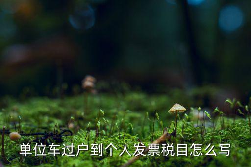 企業(yè)的車如何過(guò)戶給個(gè)人所得稅，單位車過(guò)戶到個(gè)人發(fā)票稅目怎么寫