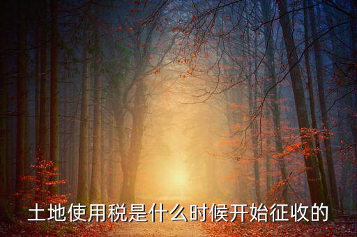 土地使用稅是什么時(shí)候開始征收的