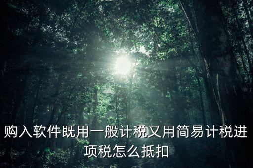 簡易計稅如何抵扣進項稅，簡易征收的一般納稅人可以抵扣進項稅嗎