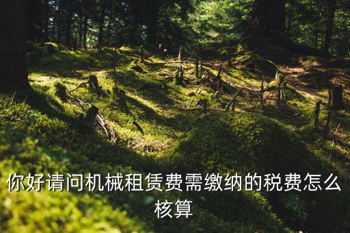 你好請(qǐng)問(wèn)機(jī)械租賃費(fèi)需繳納的稅費(fèi)怎么核算
