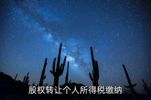 股權轉讓個人所得稅繳納