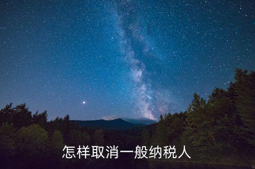 一般納稅人如何注銷，公司剛注冊下來不小心申請了一般納稅人請問可以撤銷嗎