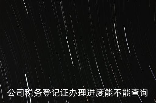 如何查詢企業(yè)稅務(wù)登記證，公司稅務(wù)登記證辦理進(jìn)度能不能查詢