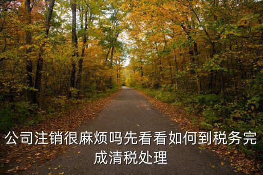 公司注銷很麻煩嗎先看看如何到稅務完成清稅處理