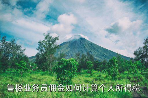 售樓業(yè)務員傭金如何計算個人所得稅