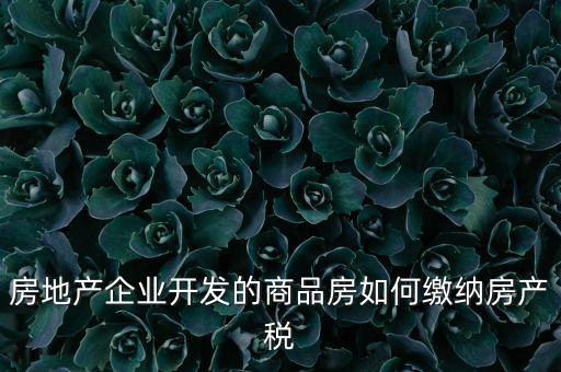 房地產(chǎn)企業(yè)如何交納房產(chǎn)稅，房地產(chǎn)開發(fā)企業(yè)需要繳納哪些稅