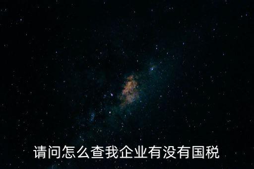 請(qǐng)問怎么查我企業(yè)有沒有國(guó)稅