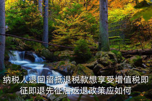 納稅人退回留抵退稅款想享受增值稅即征即退先征后返退政策應如何