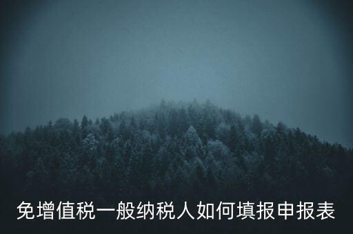 免稅如何填寫申報表，免稅企業(yè)如何填報增值稅納稅申報表