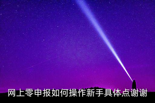 零申報(bào)如何網(wǎng)上申報(bào)，網(wǎng)上零申報(bào)如何操作新手具體點(diǎn)謝謝