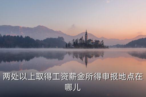 兩處所得如何申報工資，兩處以上取得工資薪金所得申報地點(diǎn)在哪兒