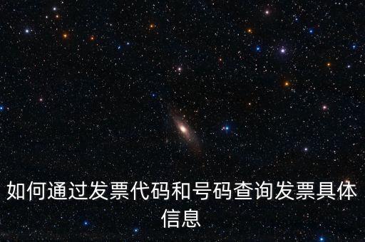 如何通過(guò)發(fā)票代碼和號(hào)碼查詢(xún)發(fā)票具體信息