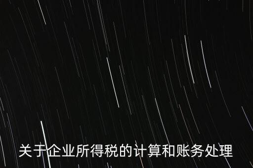 如何處理 政府 與企業(yè)所得稅，企業(yè)所得稅怎么做賬務(wù)處理