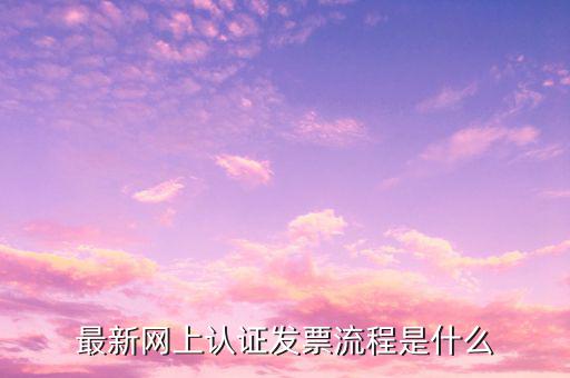 最新網(wǎng)上認證發(fā)票流程是什么
