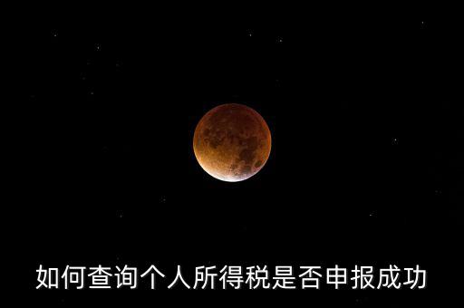如何查詢個人所得稅是否申報(bào)成功