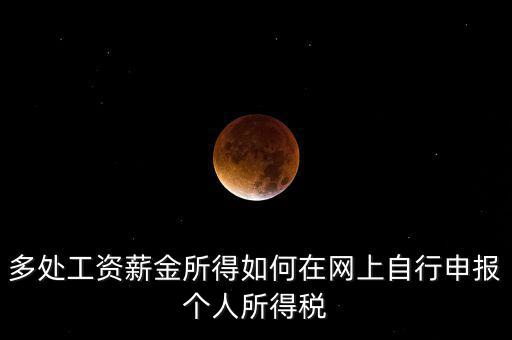 多處工資薪金所得如何在網(wǎng)上自行申報(bào)個人所得稅
