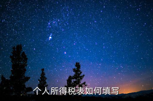 個(gè)人所得稅表如何填寫，個(gè)稅表怎么填