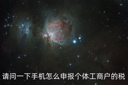 天府e稅手機如何注冊，請問一下手機怎么申報個體工商戶的稅