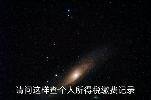 如何查找自己繳稅記錄，請問這樣查個人所得稅繳費記錄