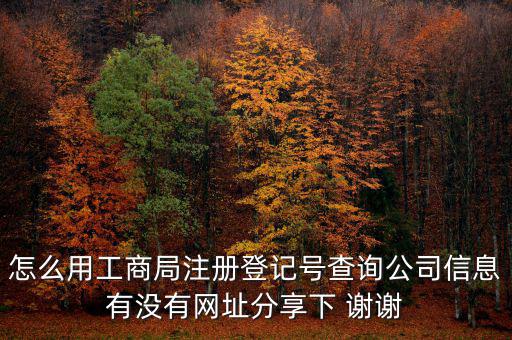 怎么用工商局注冊登記號查詢公司信息有沒有網址分享下 謝謝