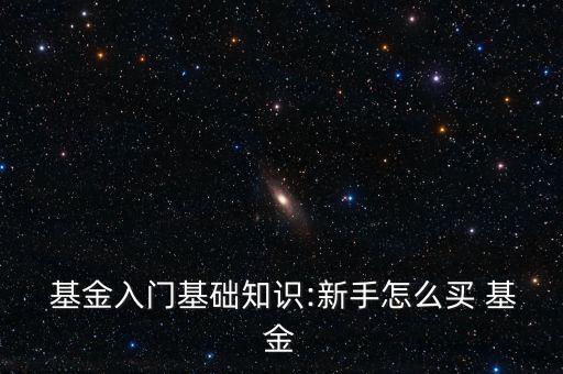  基金入門基礎知識:新手怎么買 基金