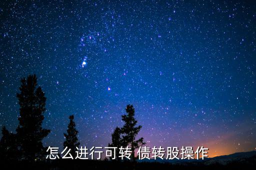 怎么進(jìn)行可轉(zhuǎn) 債轉(zhuǎn)股操作
