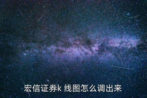宏信證券k 線圖怎么調(diào)出來